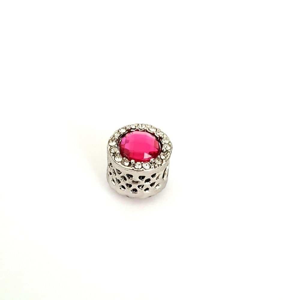 3/12 Chunky Pink Bead Bracelet Necklace Charm